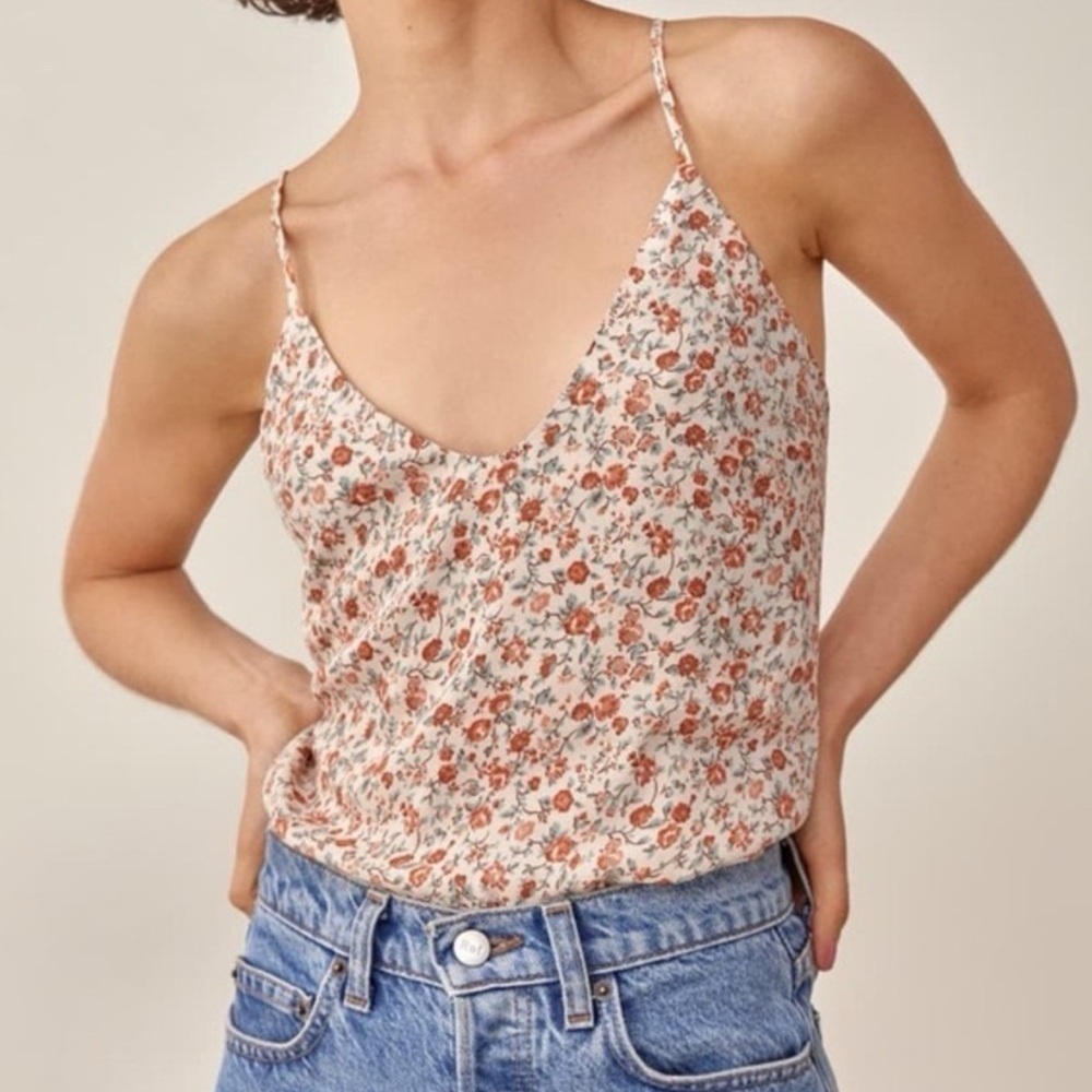 new reformation floral tank top!